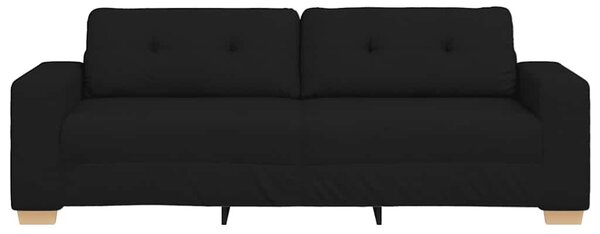3 személyes fekete szövetkanapé 220 x 78 x 80 cm