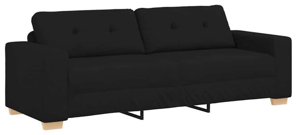 3 személyes fekete szövetkanapé 220 x 78 x 80 cm