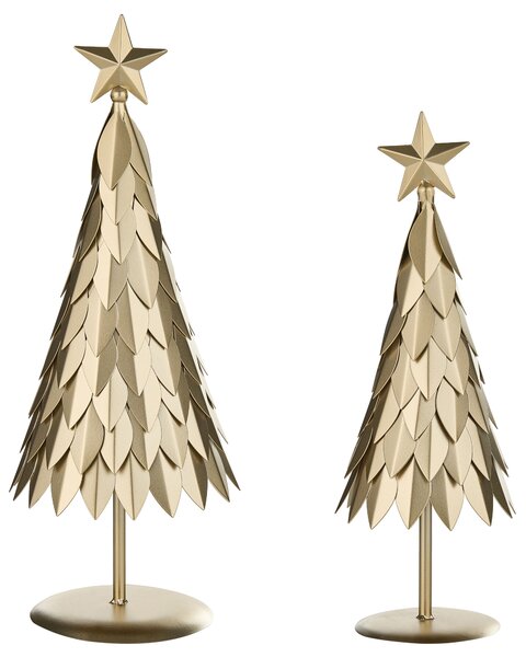 Kétdarabos dekorfigura szett KEMIJOKI 41/48 cm Karácsonyfa Arany