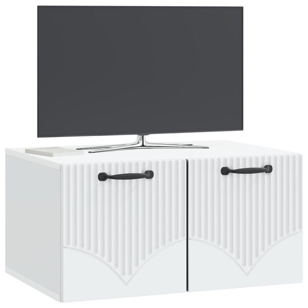 Fali TV szekrény Fehér 59,5 x 41 x 30 cm Szerelt Fa