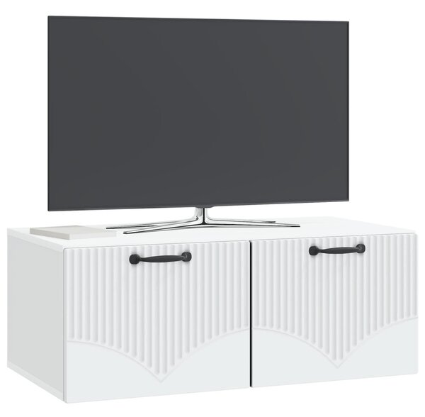 Fali TV szekrény Fehér 78,5 x 41 x 30 cm Szerelt Fa