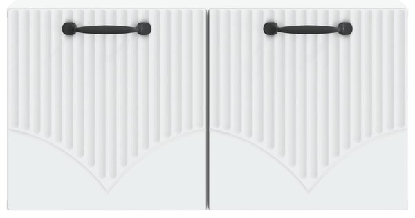 Fali TV szekrény Fehér 59,5 x 31 x 30 cm Szerelt Fa