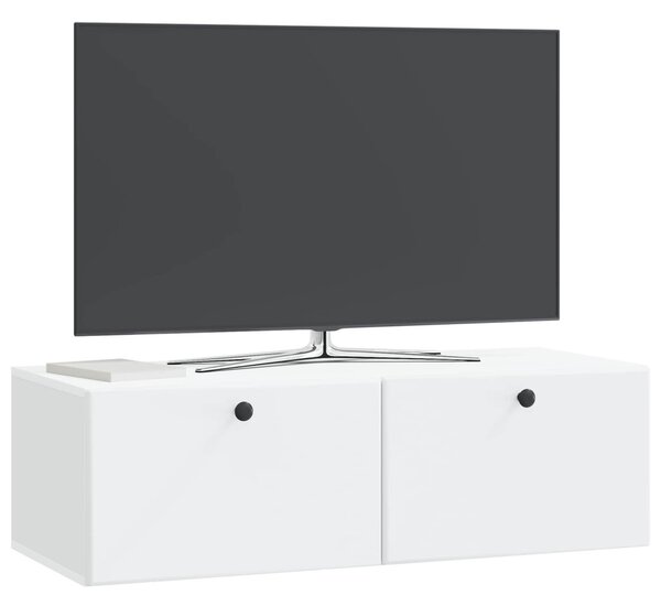 Fali TV szekrény 98 x 41 x 30 cm Fehér Szerelt Fa