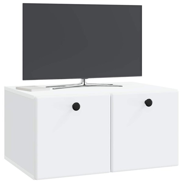 Fali TV szekrény 59,5 x 41 x 30 cm Fehér Szerelt Fa