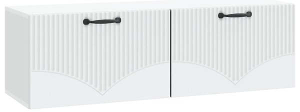 Fali TV szekrény Fehér 98 x 31 x 30 cm Szerelt Fa