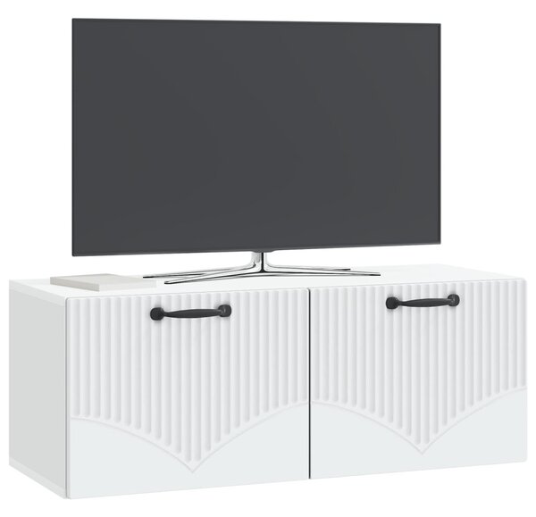 Fali TV szekrény Fehér 78,5 x 31 x 30 cm Szerelt Fa