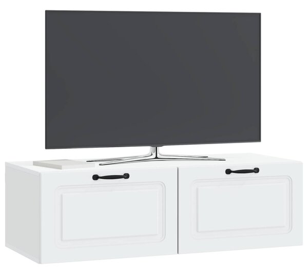Fali TV szekrény Fehér 98 x 41 x 30 cm Szerelt Fa