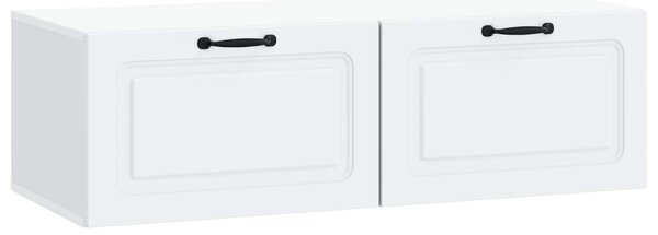 Fali TV szekrény Fehér 98 x 41 x 30 cm Szerelt Fa