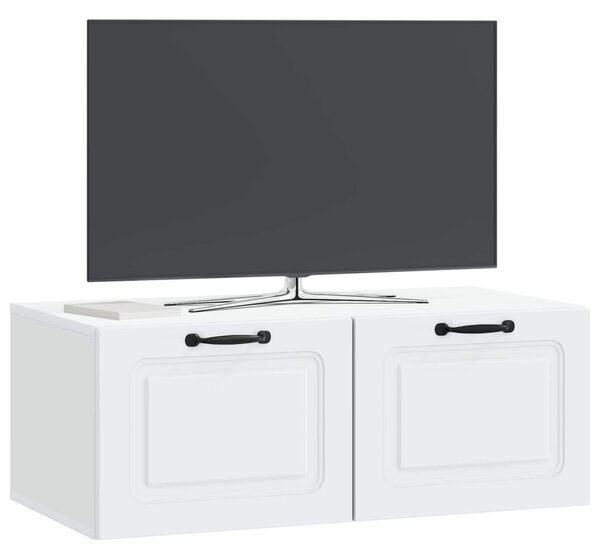 Fali TV szekrény Fehér 78,5 x 41 x 30 cm Szerelt Fa