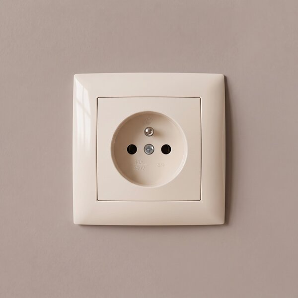 Egyszeres földelt aljzat OSTE JNH001-G Beige