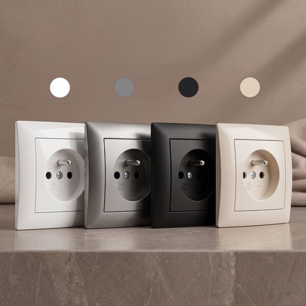 Egyszeres földelt aljzat OSTE JNH001-G Black