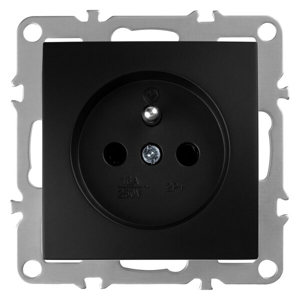 Egyszeres földelt aljzat OSTE JNH001-G Black
