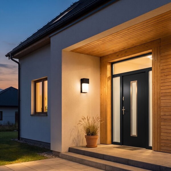 Homlokzati fali lámpa JNH034-G Black