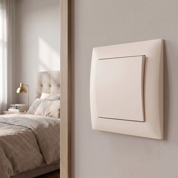 Egypólusú Kapcsoló Kerettel OSTE JNH006-W BEIGE