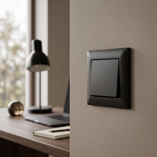 Egypólusú Kapcsoló OSTE JNH006-W BLACK