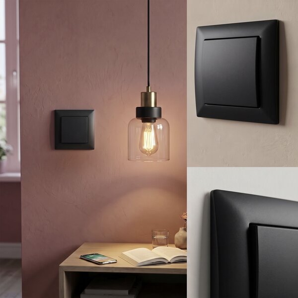 Egypólusú Kapcsoló OSTE JNH006-W BLACK