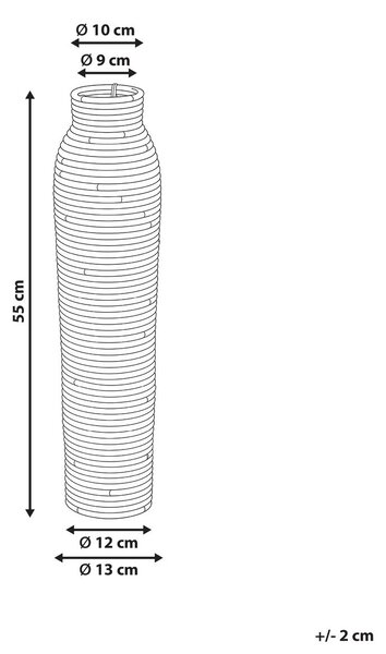 Dekor váza PREMANA Rattan 55 cm Természetes