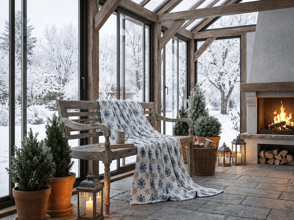 Mikroplüss takaró ICY FLAKES, fehér Méret: 150 x 200 cm
