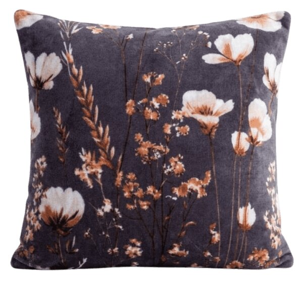 Kétoldalas Párnahuzat DUO SENSE ARVENA 45x45 cm mikroplüss/flanel, sötétszürke