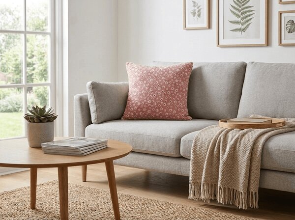 Kétoldalas párnahuzat DUO SENSE DAISELLE 45x45 cm mikroplüss/flanel, rózsaszín