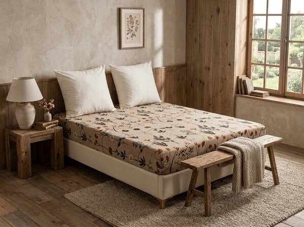 Mikroplüss lepedő HERBAR 90x200 cm bézs