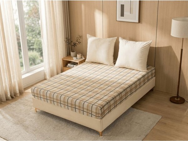Mikroplüss lepedő PLAID 90x200 cm krém színű