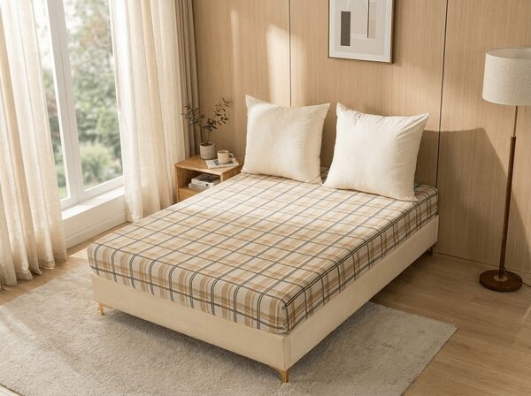 Mikroplüss lepedő PLAID 160x200 cm krémszínű