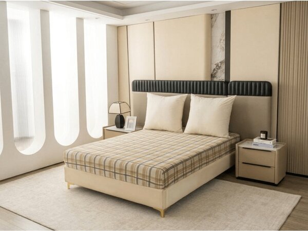 Mikroplüss lepedő PLAID 90x200 cm krém színű