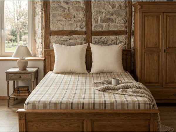 Mikroplüss lepedő PLAID 90x200 cm krém színű