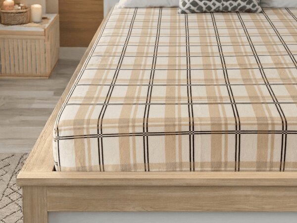 Mikroplüss lepedő PLAID 160x200 cm krémszínű