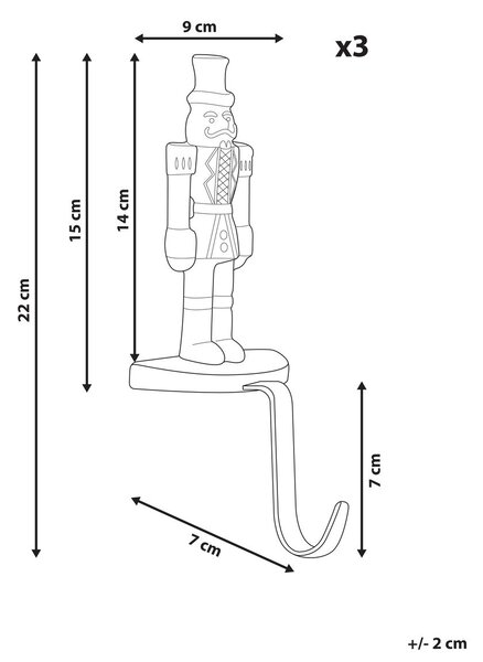 KAJAANI 22 cm Diótörő Arany