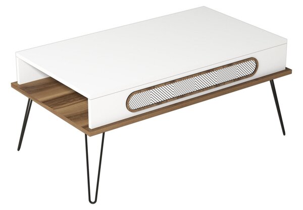 Ekol dohányzóasztal, fehér, 105 cm
