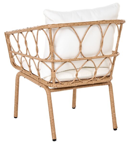 Bisztrószett FERLA PE Rattan Világosbarna