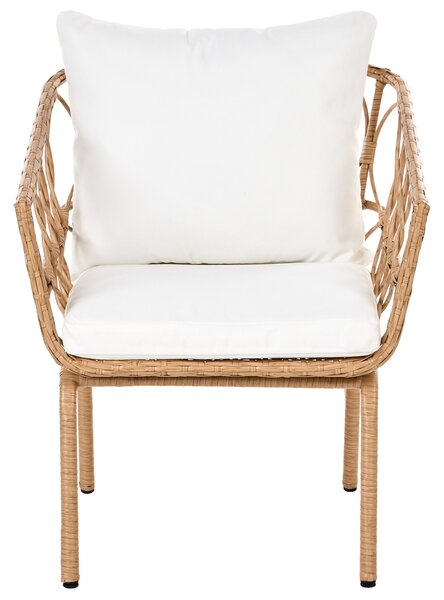 Bisztrószett FERLA PE Rattan Világosbarna