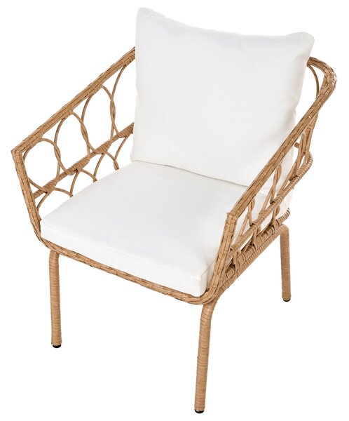 Bisztrószett FERLA PE Rattan Világosbarna