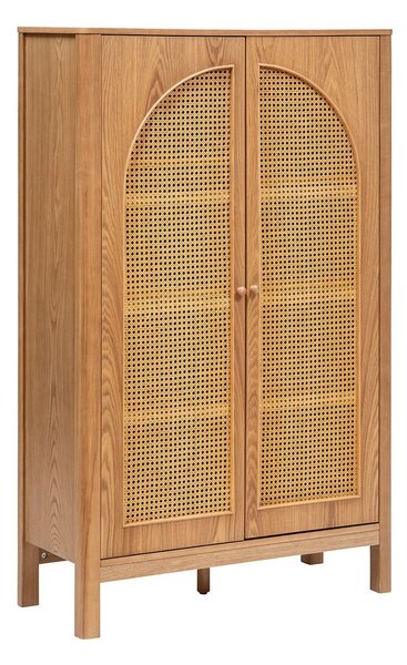 Fa polcos szekrény, 150,5 cm, tölgy színű - EXO