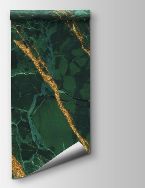 Fotótapéta Smaragd erek a csiszolt kövön keresztül, Designer fali fotótapéta, Népszerű fotótapéta, u00852 - Tapeko.hu