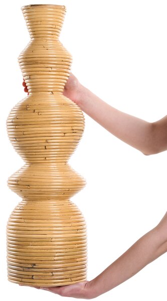 Dekor váza NUORO Rattan 70 cm Természetes