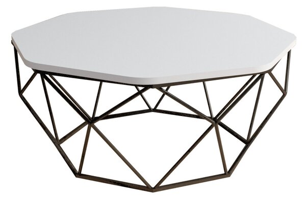 Diamond dohányzóasztal, fehér, 90 cm