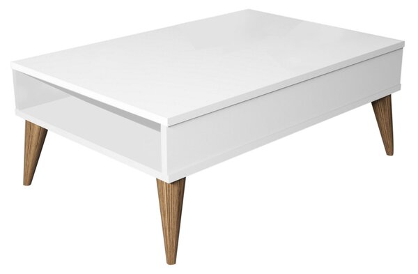 Best dohányzóasztal, fehér, 90 cm