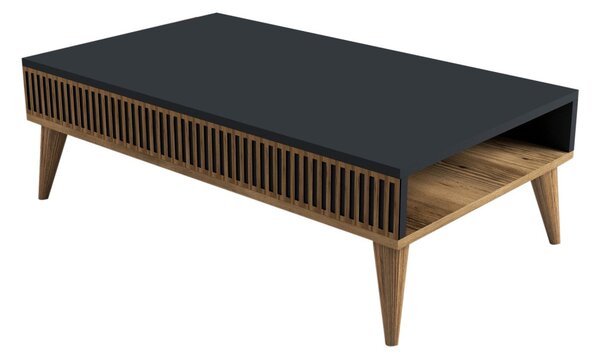 Milan dohányzóasztal, dió-antracit, 105 cm
