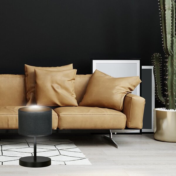 Emibig modern asztali lámpa hilde fekete emi1054/ln1