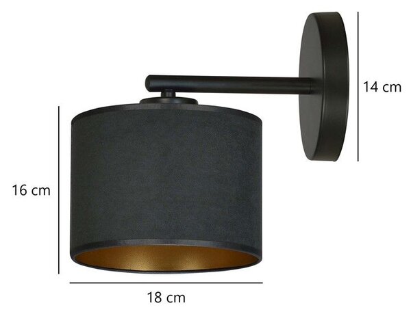 Emibig modern fali lámpa hilde fekete emi1054/k1
