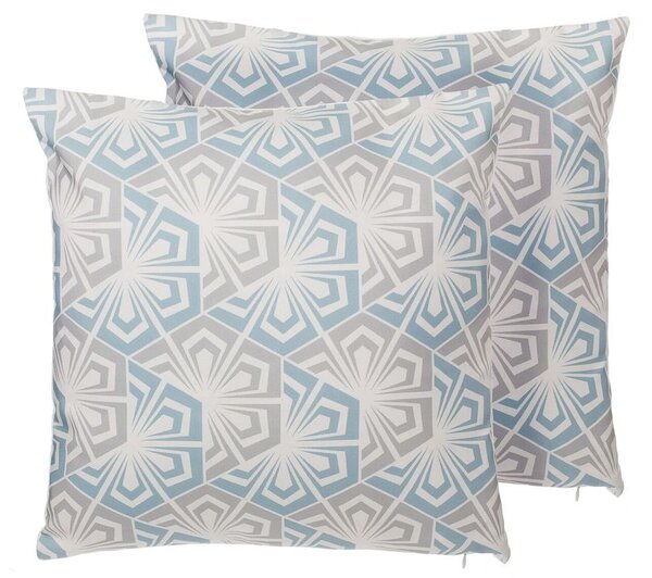 2 db díszpárna PRIMROSE 45 x 45 cm Világoskék Ikat