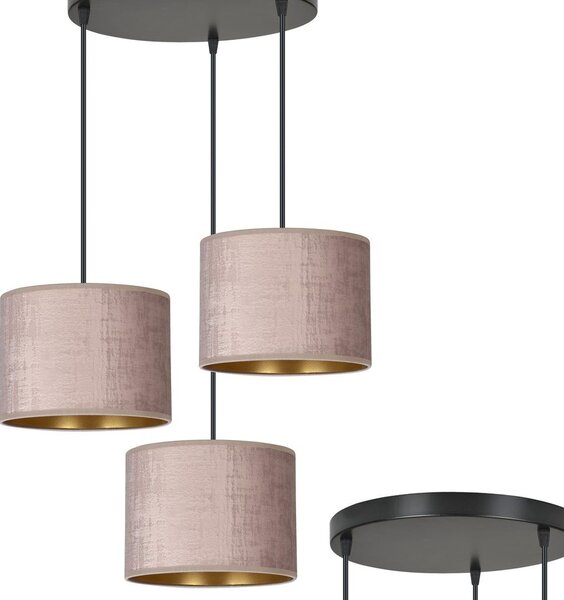 Emibig modern függeszték hilde fekete rózsaszín emi1053/3prem