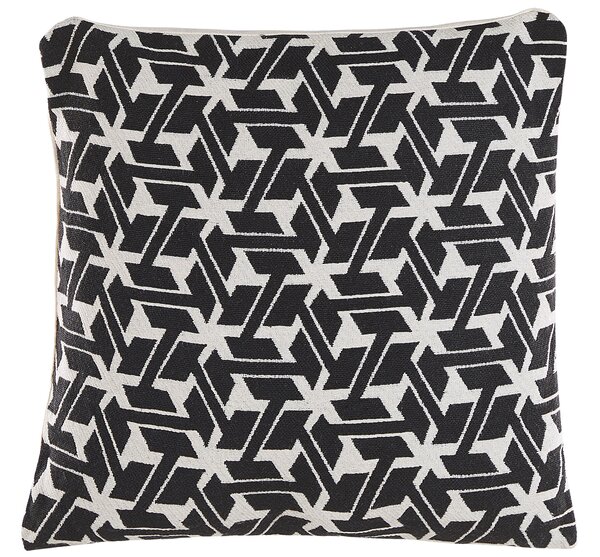 2 db díszpárna ANDIRIN Pamut 45 x 45 cm Fekete Geometrikus mintás