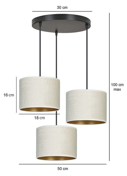 Emibig modern függeszték hilde fehér fekete emi1052/3prem