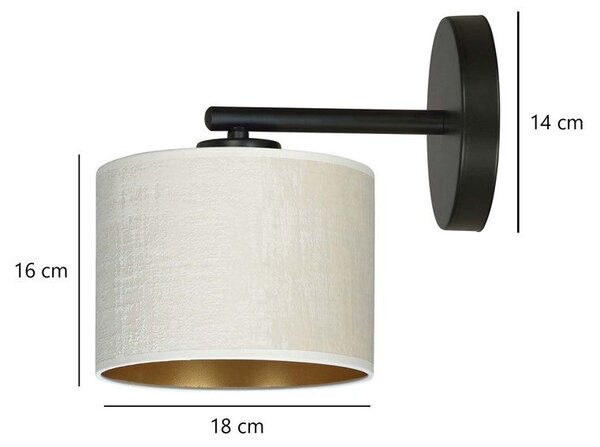 Emibig modern fali lámpa hilde fehér fekete emi1052/k1
