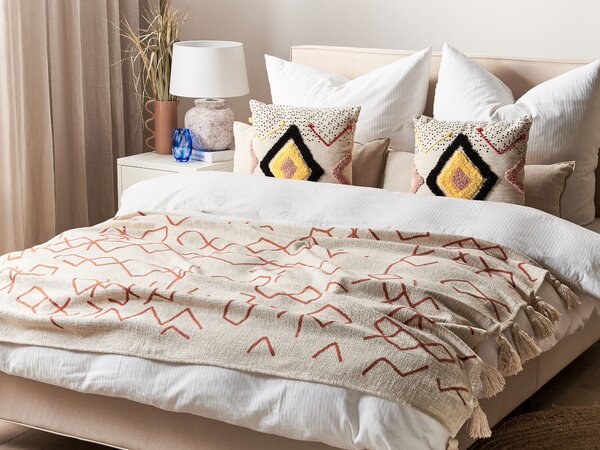 Takaró BHIWANI Pamut 130 x 180 cm Bézs