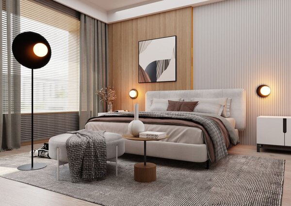 Emibig modern állólámpa oslo fehér fekete emi1187/lp